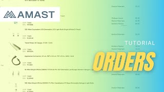 Navigate AMAST's Order Page