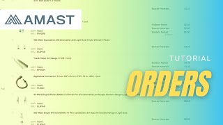 Navigate AMAST's Order Page